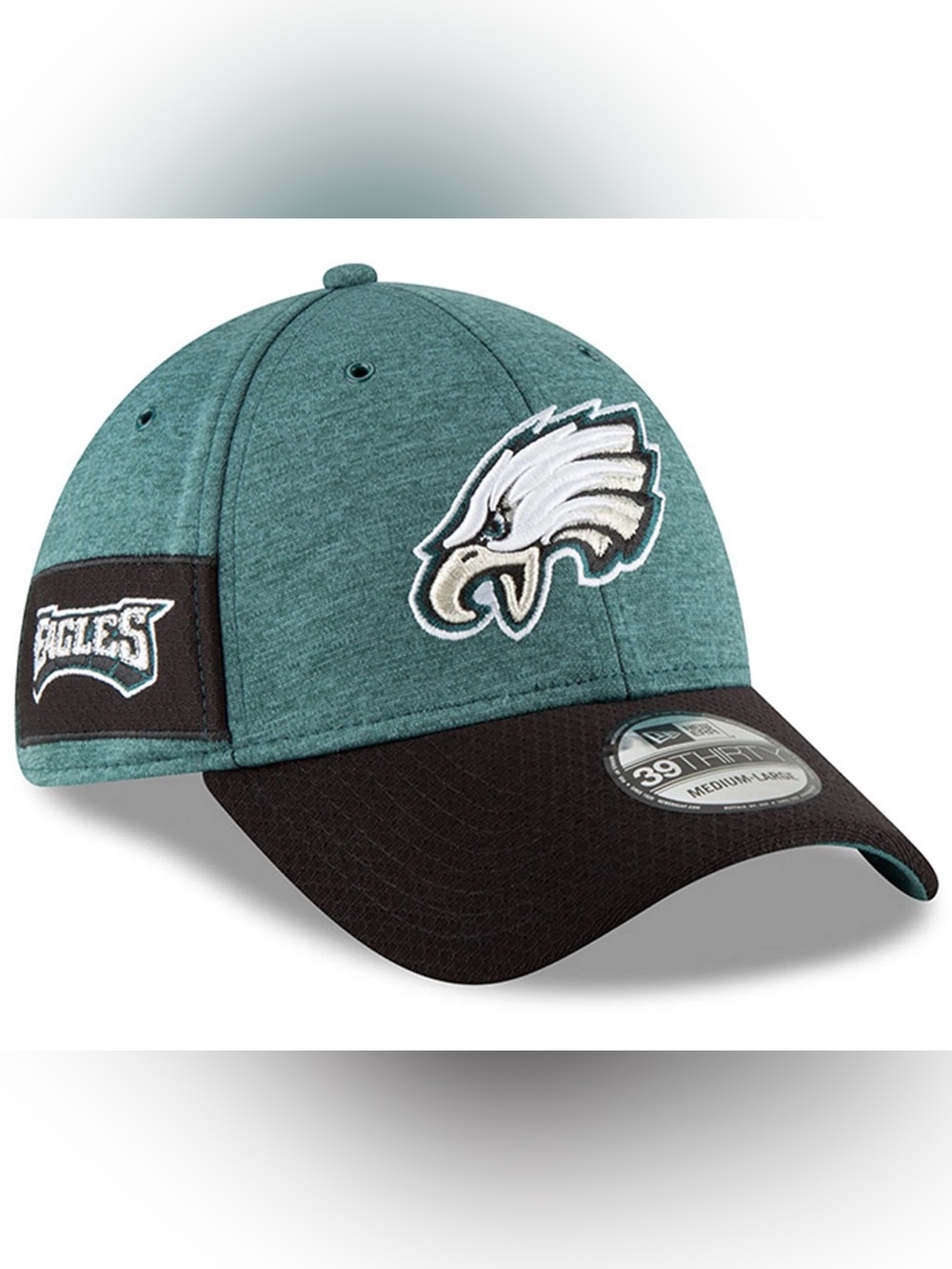 New Era 39THIRTY Philadelphia Eagles Hat Men’s Small/ Med Midnight Green Black